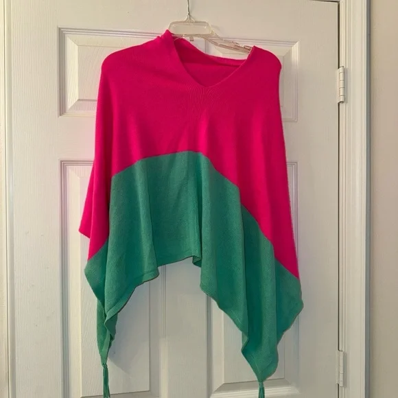 Lilly Pulitzer Colorblock Tassel One Size Sweater! - Picture 2 of 5